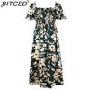 BITCED Plus Size Women's Printed Casual Resort Elegant Midi Dress