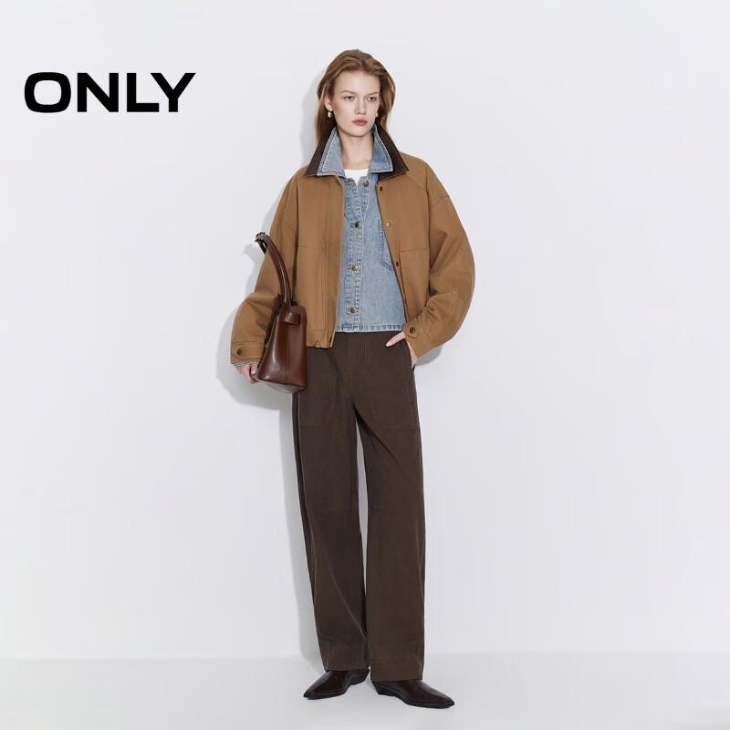Only Women's Asymmetric Pocket Drop-Shoulder Denim Shirt