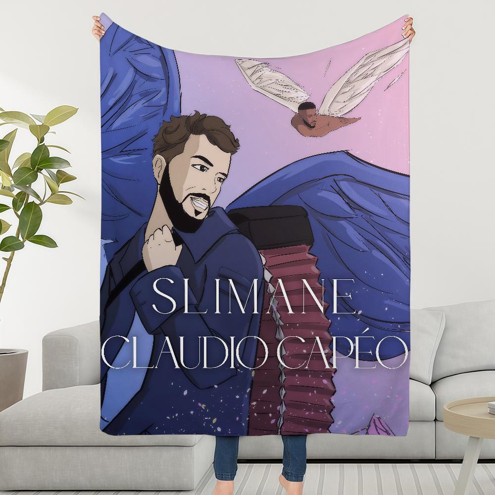 Blanket French Throw Super Cosy Singer Plush Living Room Sofa Couch Childish Birthday S-SlimaneS-ES Gifts