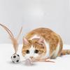 3pcs Cat Interactive Toys Caterpillar Elastic Ball with Feater Cat Toy Ball Pet Puzzle Teasing Cat Interactive Toy Supplies
