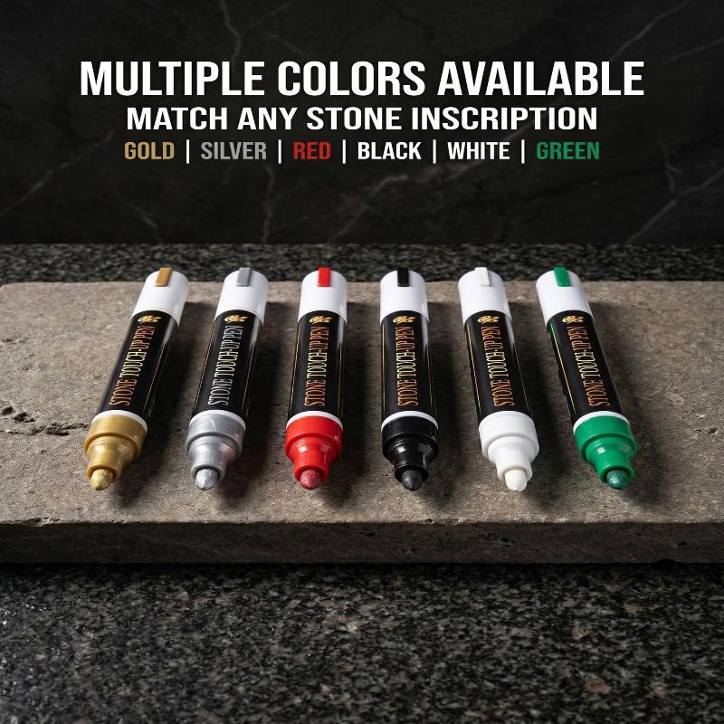 Tombstone Marker Inscription Restoration Pen For Granite Marble And Stone Surface Scratch Covering And Restoration Pen
