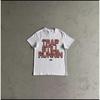 Syna Letter Print Crew Neck Short Sleeve T-Shirt Couples High Street Fashion Casual Top