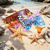 Personalisierter Strandtuch mit individuellem Namen für Five Nights at Freddy's, für Reise Camping Strandparty Heimdekoration, Geburtstagsgeschenk für Familie & Freunde
