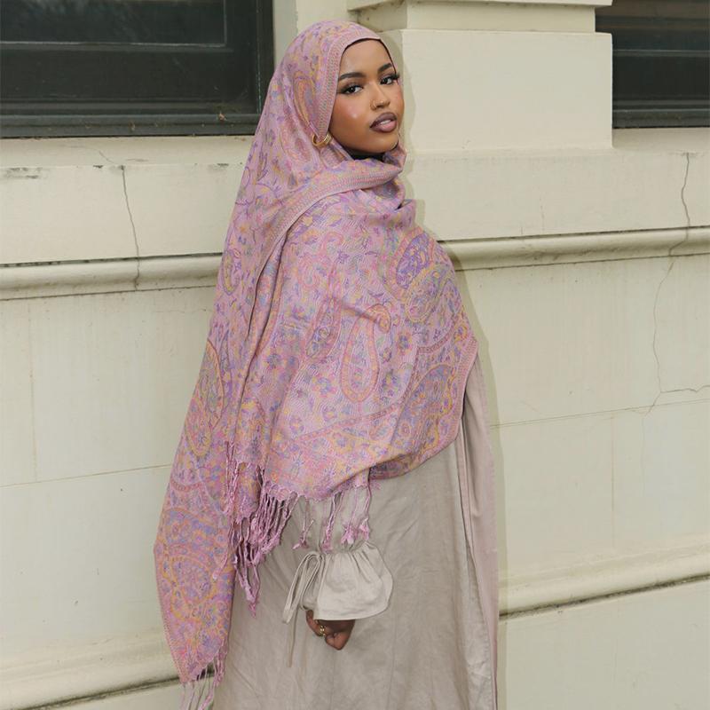 New 70x190cm Female Jacquard Cachecol Great Shawl Fashion Elegant Lady Long Print Decorate Cachecis Sun Protection Banda