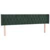 VidaXL Tête de lit avec oreilles Vert foncé 203x16x78-88 cm Velours3119173