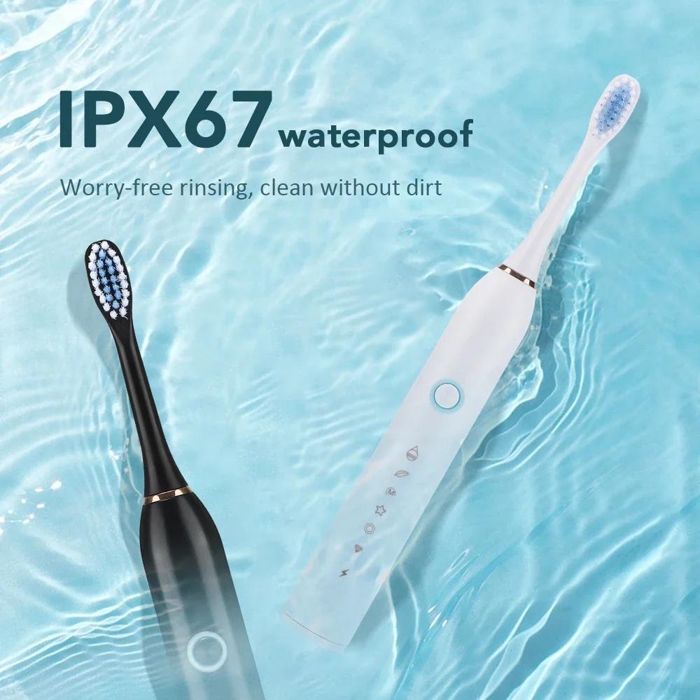 Six-mode Electric Toothbrush Adult Children's Universal Electric Sonic Toothbrush Waterproof Charging Automatic Toothbrush