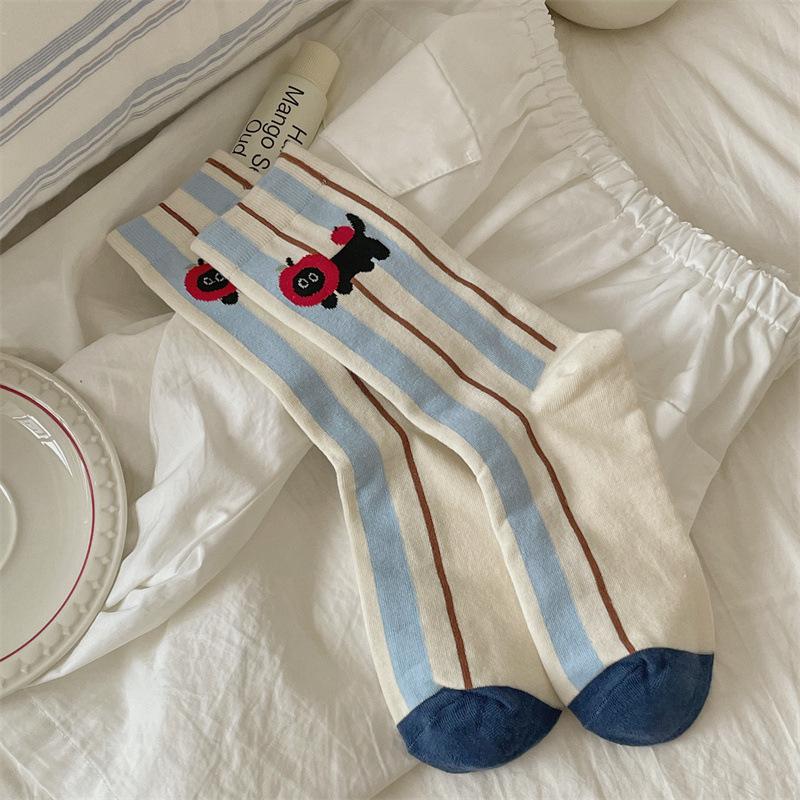 

Socks Female Black Cat Female Socks Cute Cartoon Spring And Autumn Tube Socks Female Niche Girl Pile Socks One size fits all