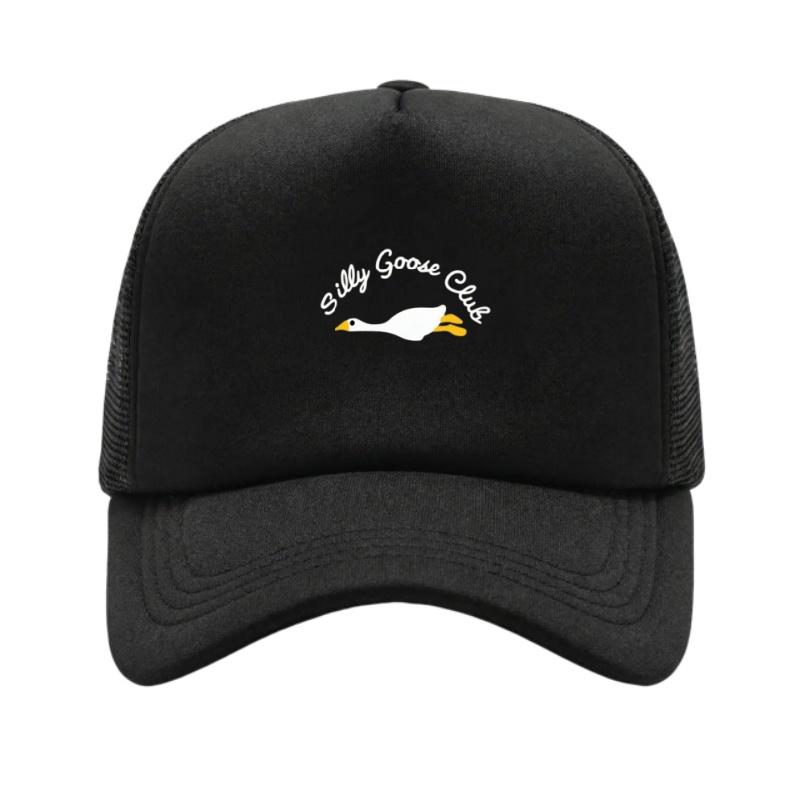 Silly Goose Club Printed Adjustable Baseball Cap Classic Snapback Dad Hat Breathable Mesh Hat Golf Fishing Outdoor Sun Cap