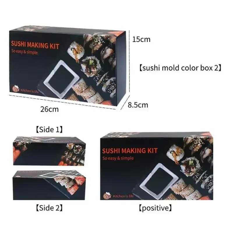 3Pcs/Set Japanese Sushi Maker 2 Shapes Sushi Making Kit Roll Rice Mold DIY Kitchen Sushi Tools Kitchen Gadgets Accessories