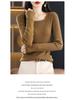 2025 Slim Fit Women's Square Neck 100% Wool Sweater - Thin U-neck Base Layer Top
