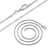 Silver Color Necklace Women, Silver Fashion Jewelry Snake Chain 1mm Necklace 16 18 20 22 24"