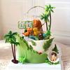 5 Stück Miniatur-Kokospalmen-Set, Simulierte Strand-Sand-Schale Landschaftsmodell, Doppel-Kokospalmen-Pflanzen-Dekorationen, Zubehör-Schmuckstücke
