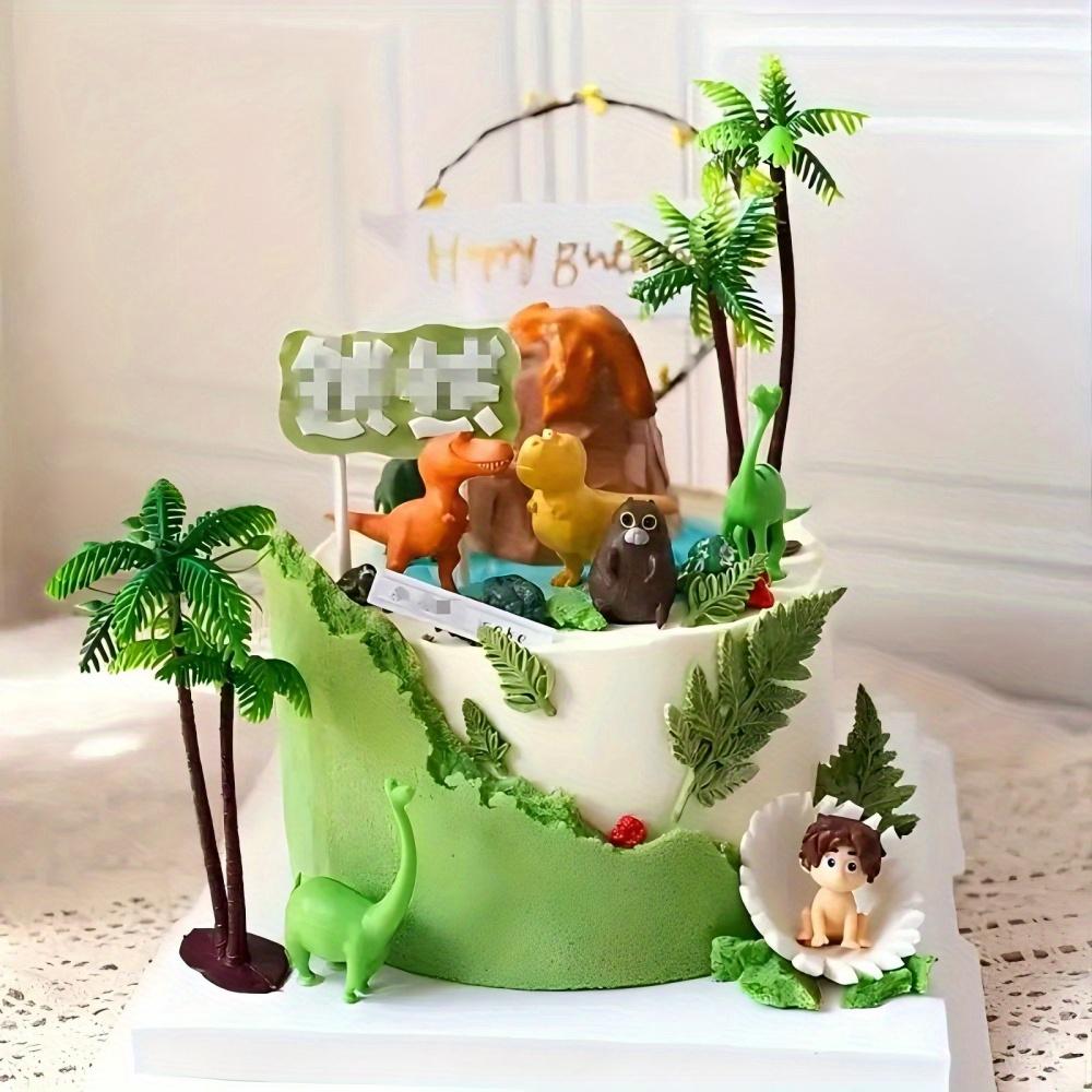 5 Stück Miniatur-Kokospalmen-Set, Simulierte Strand-Sand-Schale Landschaftsmodell, Doppel-Kokospalmen-Pflanzen-Dekorationen, Zubehör-Schmuckstücke
