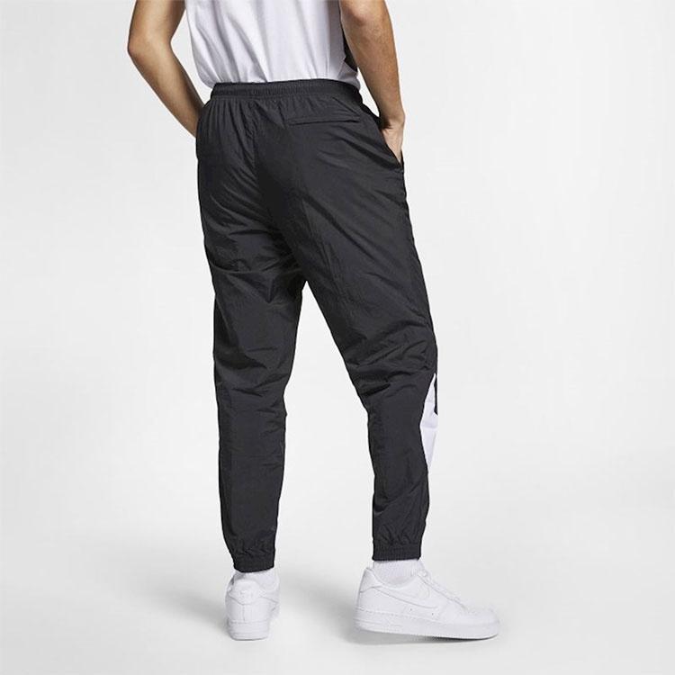 Nike Big Swoosh SportsWear Woven Long Pants Sports Pants US Edition Black Men's AR9894-010