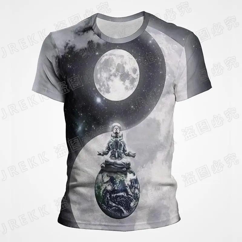2025 Sommar Dam Herr 3D-tryckt T-shirt Yin Yang Skvaller Punkstil T-shirt BarnCool Toppar Tee