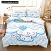 Cinnamoroll Duvet Cover Set Kawaii Cartoon Bedding Pillowcase Children Girls Comfort Quilt Single Double King Size