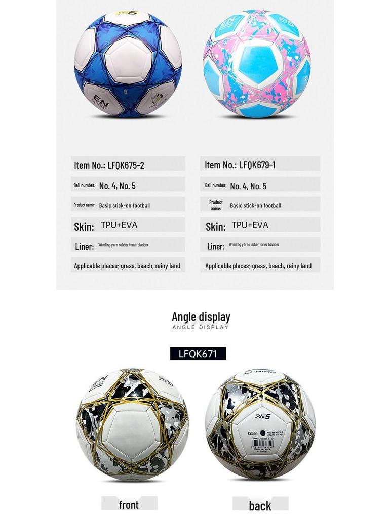 Football for All Ages: Size 3 for Toddlers, Size 4 for Children, Size 5 for Adults – Ideal for Training and School Competitions.