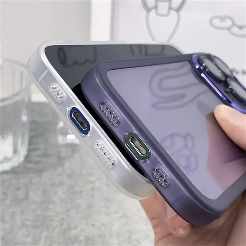 Nárazuvzdorný silikonový nárazník Průhledné pouzdro na telefon Pro iPhone 17 Pro 16 15 14 13 12 11 Pro Max Ochrana fotoaparátu Průhledný kryt