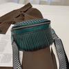 Wholesale women's fanny pack 2025 new European and American fashion rivet diagonal span breast bag trendy versatile wide shoulder strap single shoulde