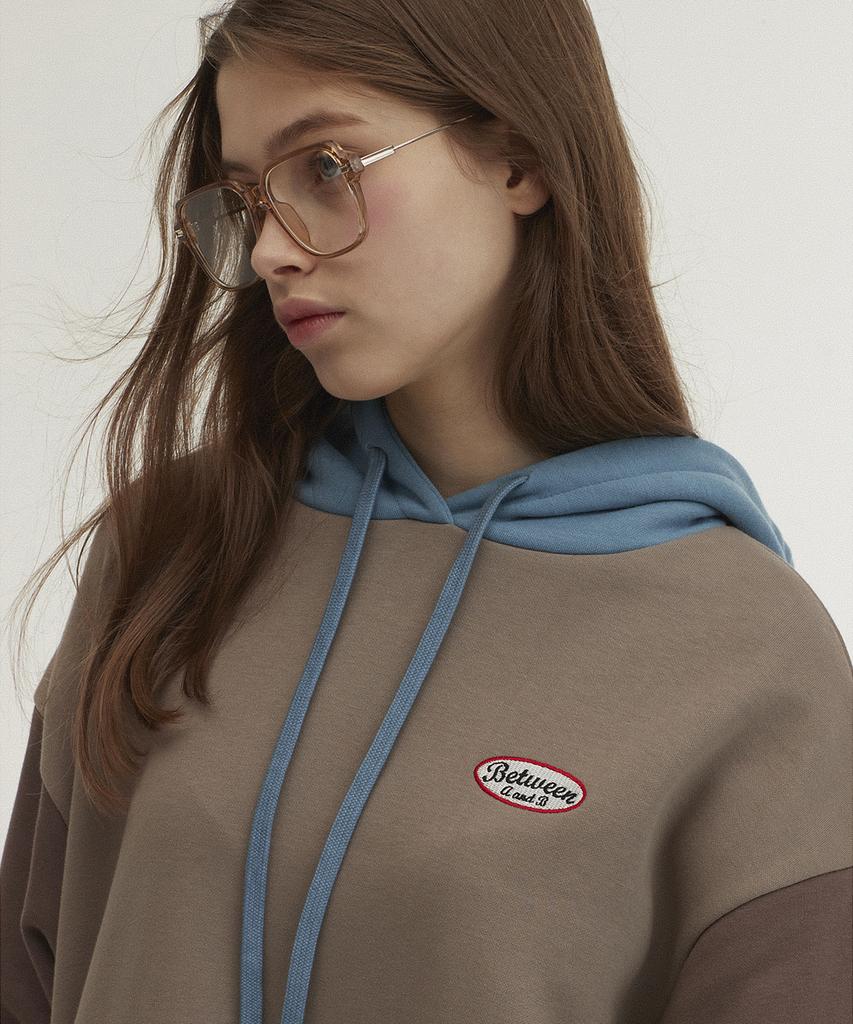 Between A And B Hooded Long Jersey Fleece-Lined Dress [Chocolate]