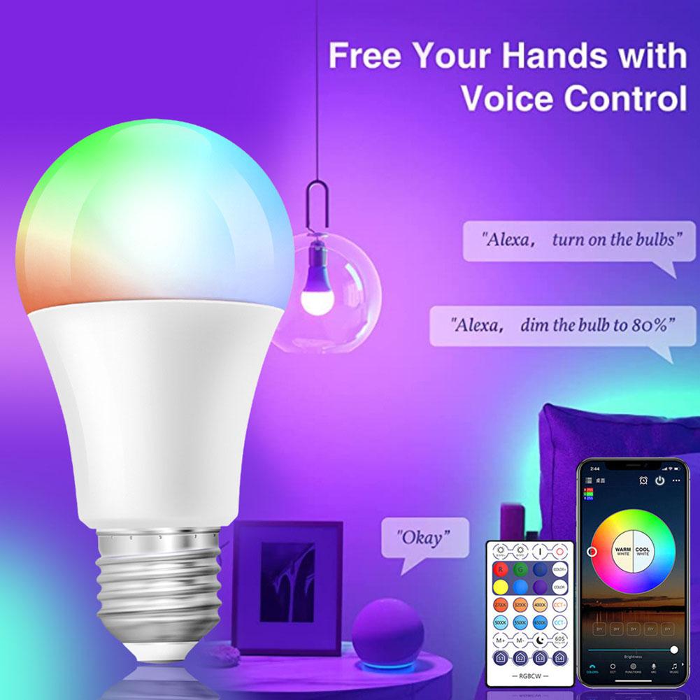 

Creative LED WiFi Smart Light Practical E27 Bulb Head RGBCW Color Voice Remote Lamp Home Party Decorations Gift China Mainland