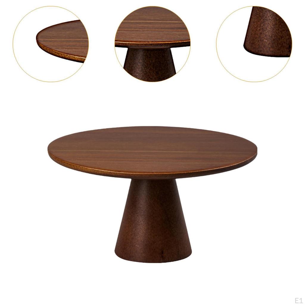 Cake Stand Holder Retro Round Rustic Serving Tray Dessert Display for Anniversary