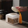 Contenitore per tè vuoto in ceramica, contenitore per caffè in grani, biscotti, caramelle, contenitore sigillato a prova di umidità