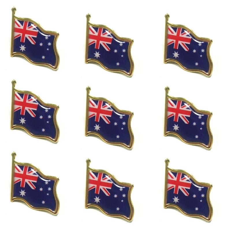 9 sztuk Broszki z Flagami Krajów Świata Broszki z Flagami Narodowymi USA Ca Anglia Rosja Ukraina Australia Francja Niemcy Meksyk Brazylia