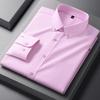 New Quality Anti-Wrinkle Men Shirt Long Sleeves Dress Shirts For Men Slim Fit Camisa Social Business Blouse White Shirt S-4XL