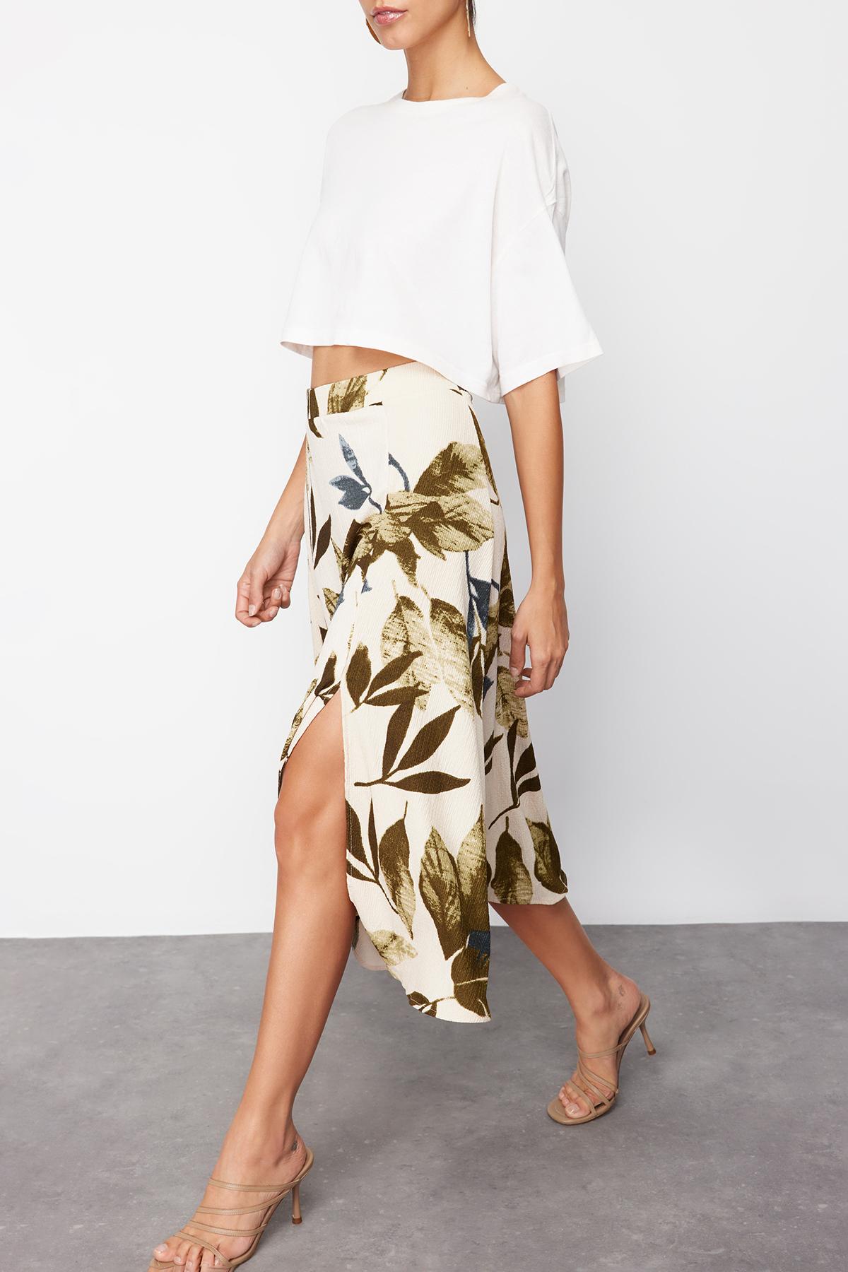 

Женская мода Новая юбка Хаки Трикотажная юбка S хаки