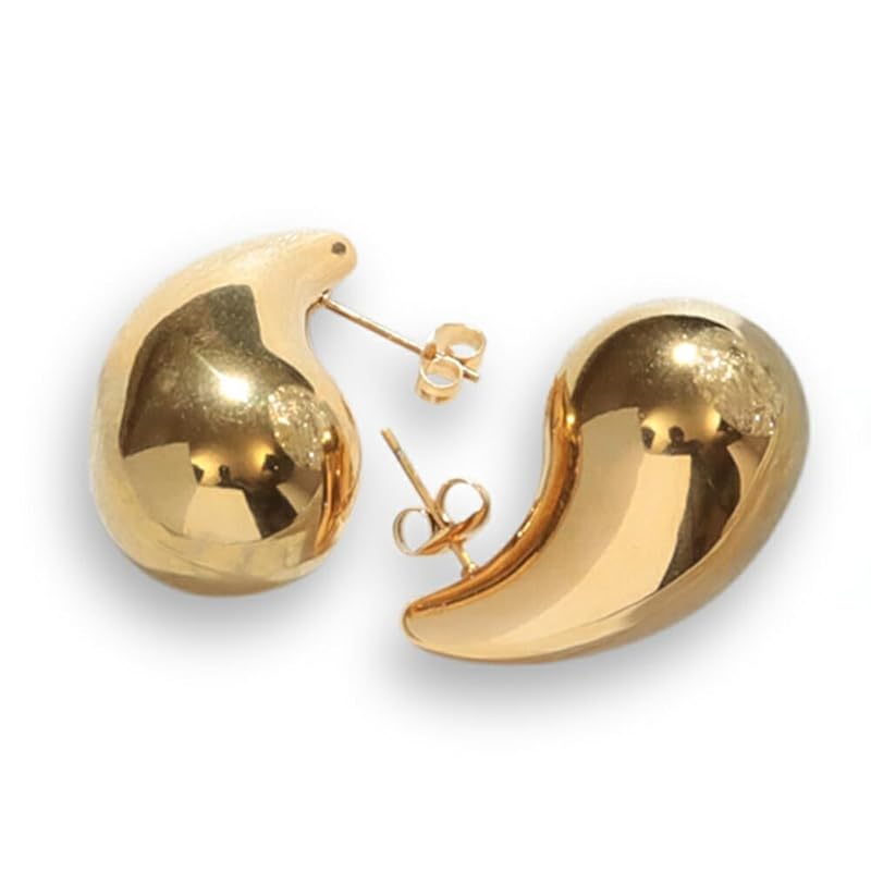 

[mico.lor] stainless earrings (226) drop set of 2 ladies surgical stainless steel 316L Compatible with metal allergies golden