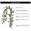 High Quality Plastic Silk Artificial Rose Vine 4 Colors 1.75m 54 Heads Hanging Flowers Rattan Fake Plants Leaves Home Decoration