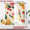Set Of 2 Flat Printing Curtains Without Rod Fruit Fiesta Design Holiday Easter Printed Prints Curtain Light Filtering Made Polyester