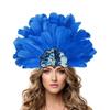Brazilian Carnival Feather Headpiece Stage Performance Feather Headdress  Hawaiian Party Accessory