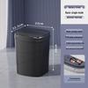 2026 Smart Sensor Trash Can: 14L with Blue Light Night Light, Press Ring Flip Lid & Spiral Pattern.