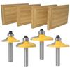 1/4PC 8mm Shank Drawer Front & Cabinet Door Front Router Bit Set Woodworking Cutter Wood Working Bits