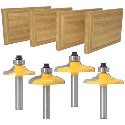 1/4PC 8mm Schaft Schublade Front & Schrank Tür Vorne Router Bit Set Holzbearbeitung Cutter Holzbearbeitung bits