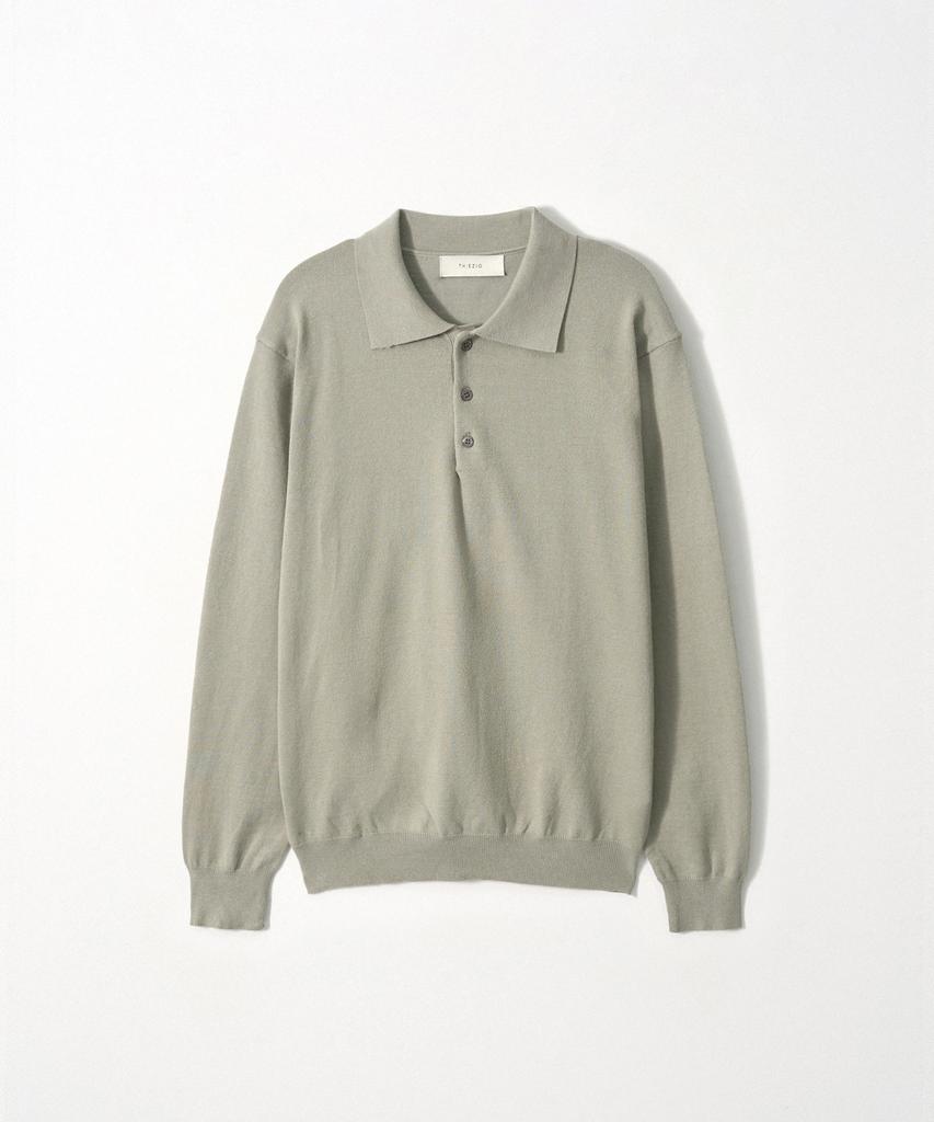 EZIO Essential Button Collar Knit_Light Green