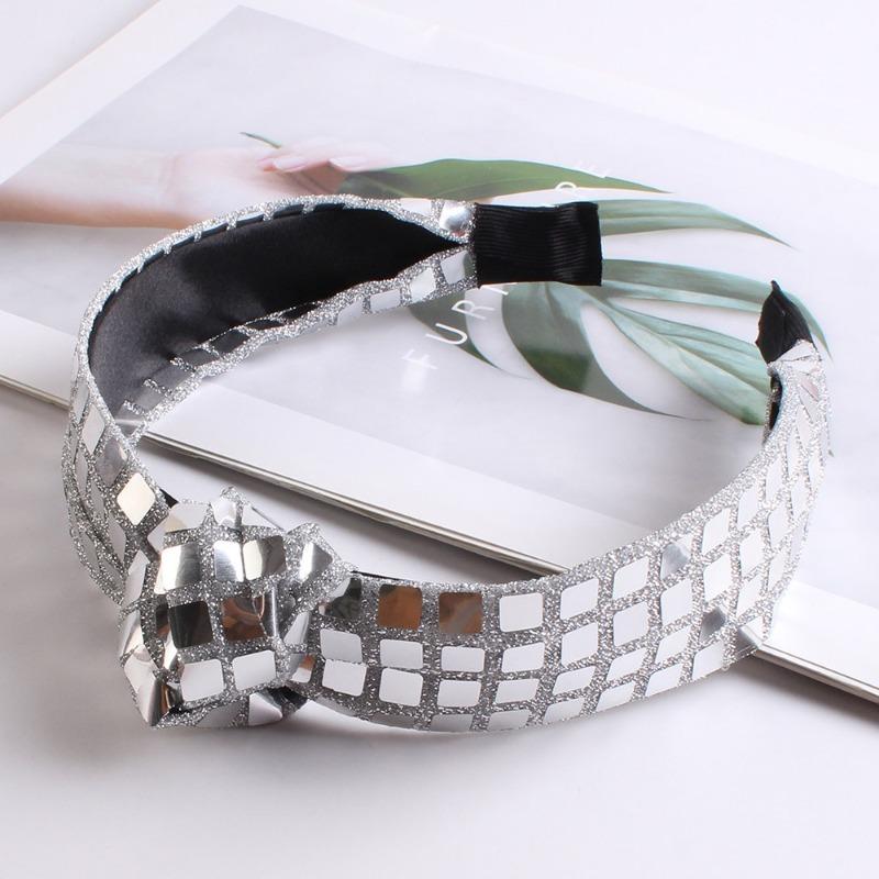 New European and American fabric sequined women's headband high-end wide-edge hair bundle hair headband hair accessories wholesale