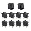 1/4/10Pcs Marine Boats Rocker Switches 6 Pin 3 Position Rocker Toggle Switches Rocker Switches for Household Appliance