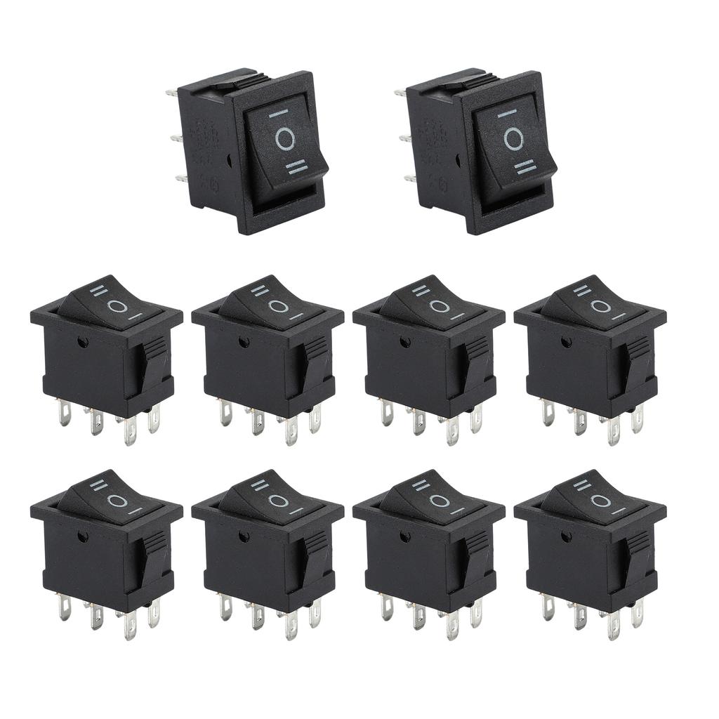 1/4/10Pcs Marine Boats Rocker Switches 6 Pin 3 Position Rocker Toggle Switches Rocker Switches for Household Appliance