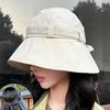 Bow Large-brim Bucket Hat Lightweight Sun-protection Hat Women Sunshade Fisherman Hat  Beach