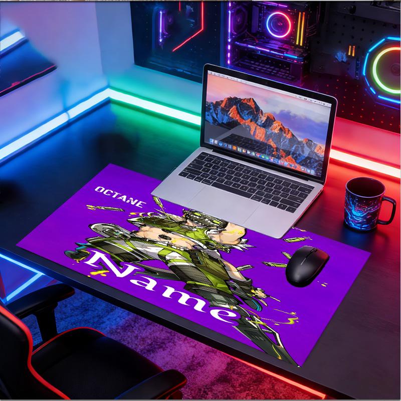 Custom Name Personalized Apex Legends Pattern Mousepad, Laptop PC Desk Mat, Decorative Desk Mat for Home Keyboard Pad Gift