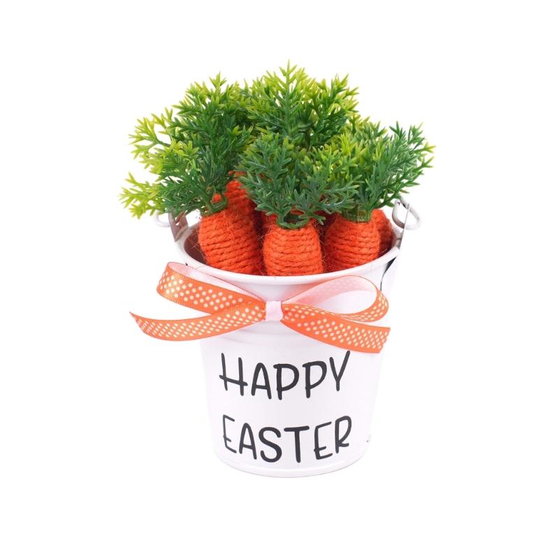 Pack of 1 DIY Flexible Easter Eggs and Carrot Decoration Set with Sponge Filling for Individualized Home Party Decors