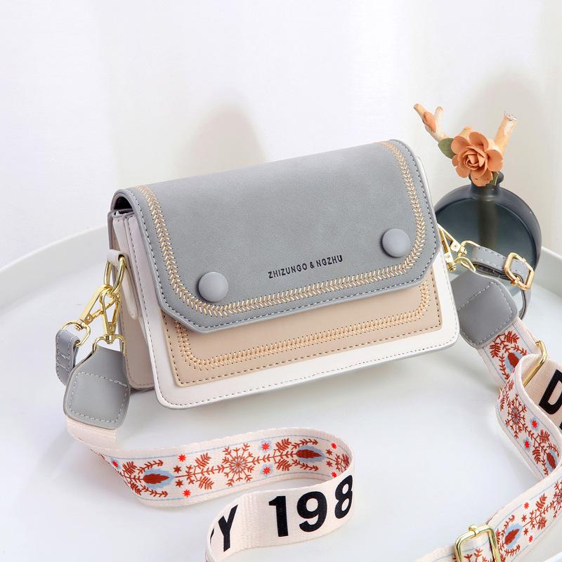 Valentine's Day Gift Small Bag Women's Summer New Fashion Shoulder Bag Niche Wide Shoulder Strap Messenger Bag Delivery