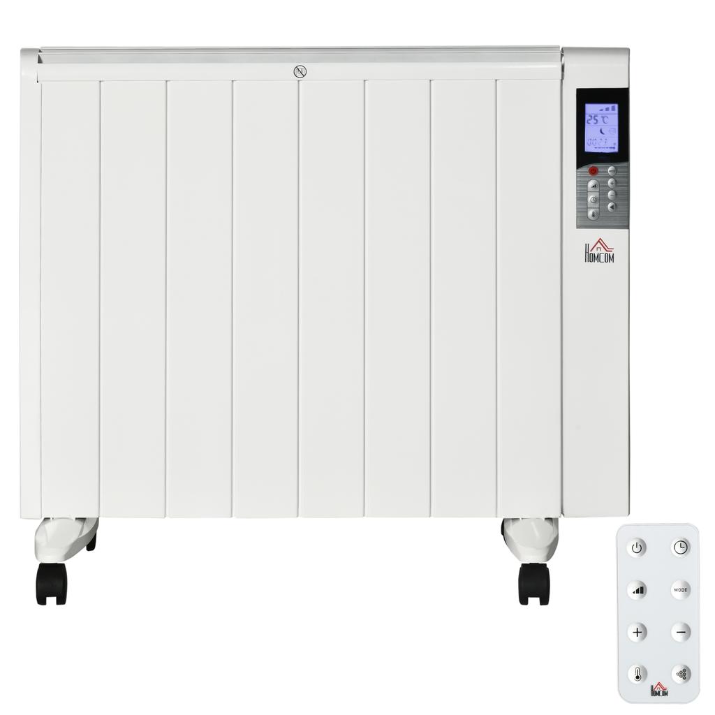 Electric Heater of 1000/2000W with Timer and Heat Settings for Rooms max 15 m², 75x31x66.5 cm, White