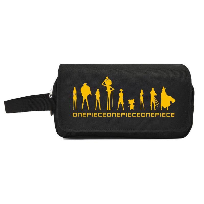 One Piece Luffy Pencil Case - Boys  Large Capacity, Stylish Canvas Double Layer Stationery Box Large Capacity