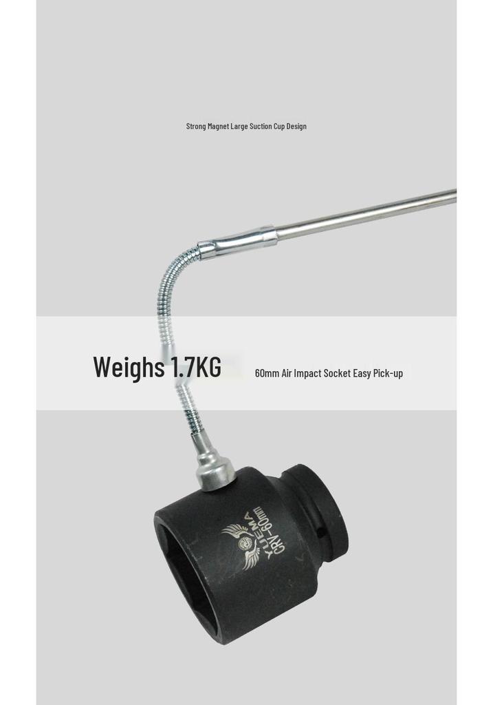 Magnetic Pickup Tool with Bent Rod and Screw Retrieval