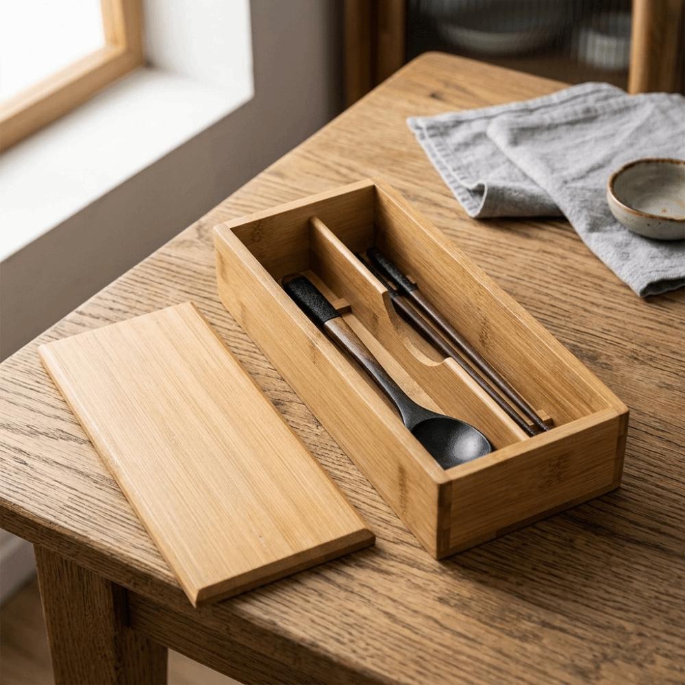 Durable Chopsticks Box Portable Storage Box Neat Tableware Organizer  Restaurant Use