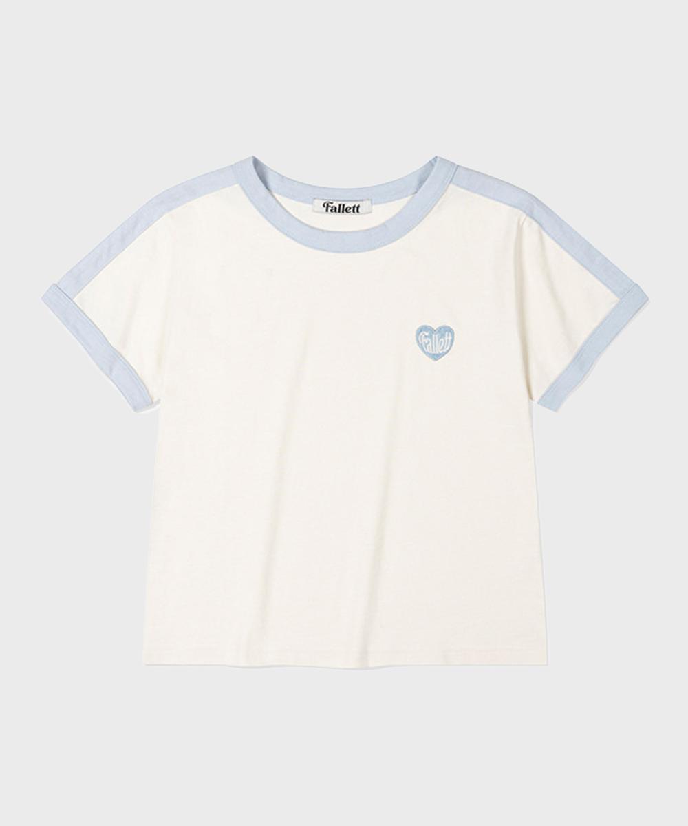 Pallet Heart Emblem Ringer Short Sleeve T-Shirt Sky Blue Sky Blue/M